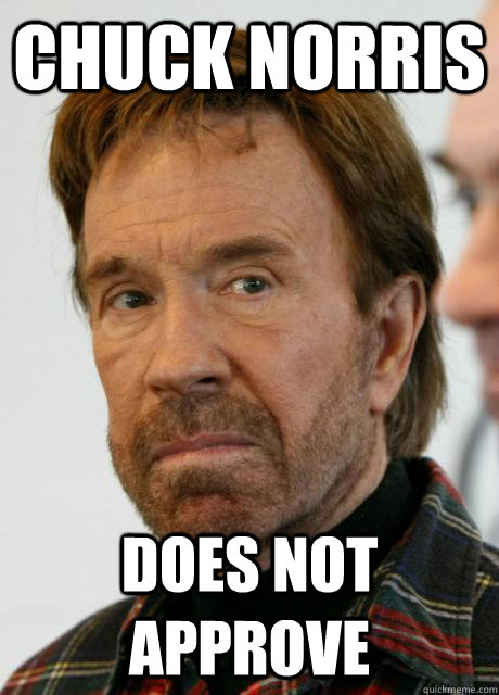 chuck norris does not approve.jpeg